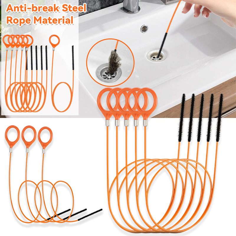 Home Improvement K&B Construction - Sink Snake Hair Remover Tool, Flexible,