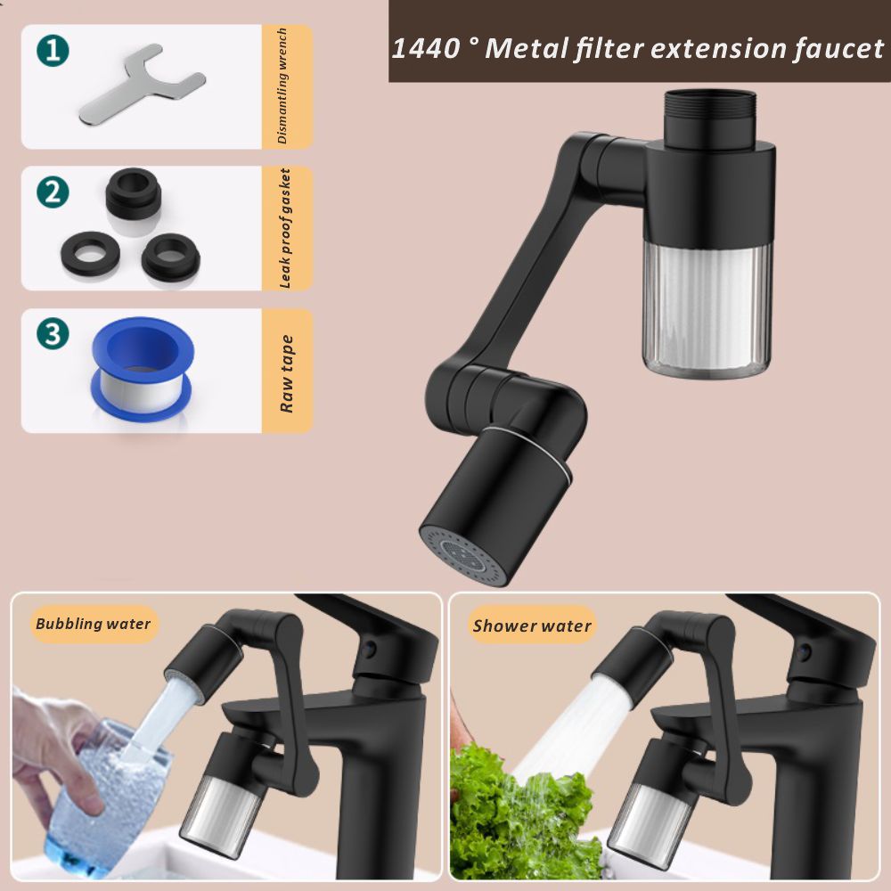 Home Improvement K&B Construction - New Black 1440° Rotatable with Filter