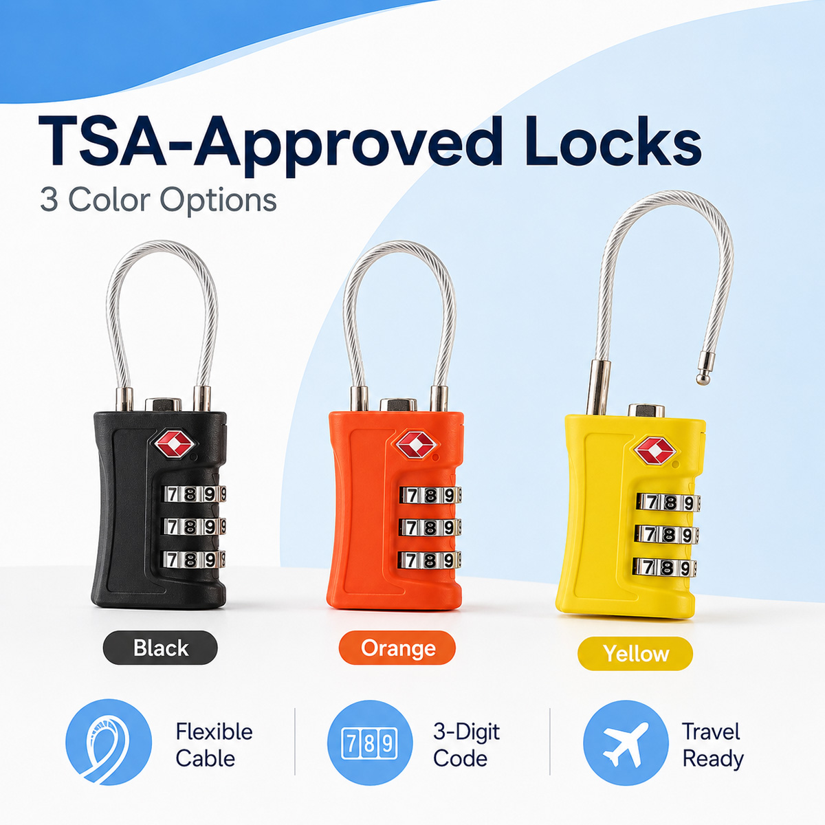 TSA Approved Luggage Lock 3 Di - Home Improvement And Hardware 评论和价格
