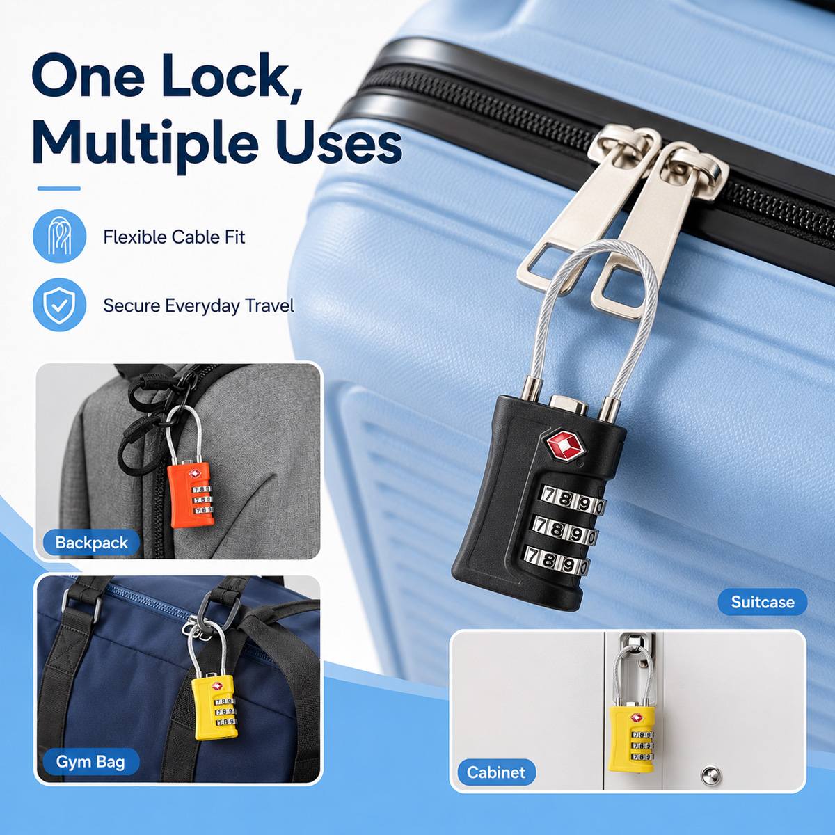 TSA Approved Luggage Lock 3 Di - Home Improvement And Hardware 评论和价格