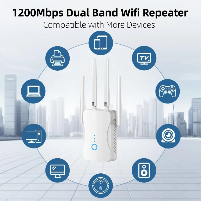 1200Mbps Dual Band WiFi Repeat - Home Improvement And Hardware 评论和价格