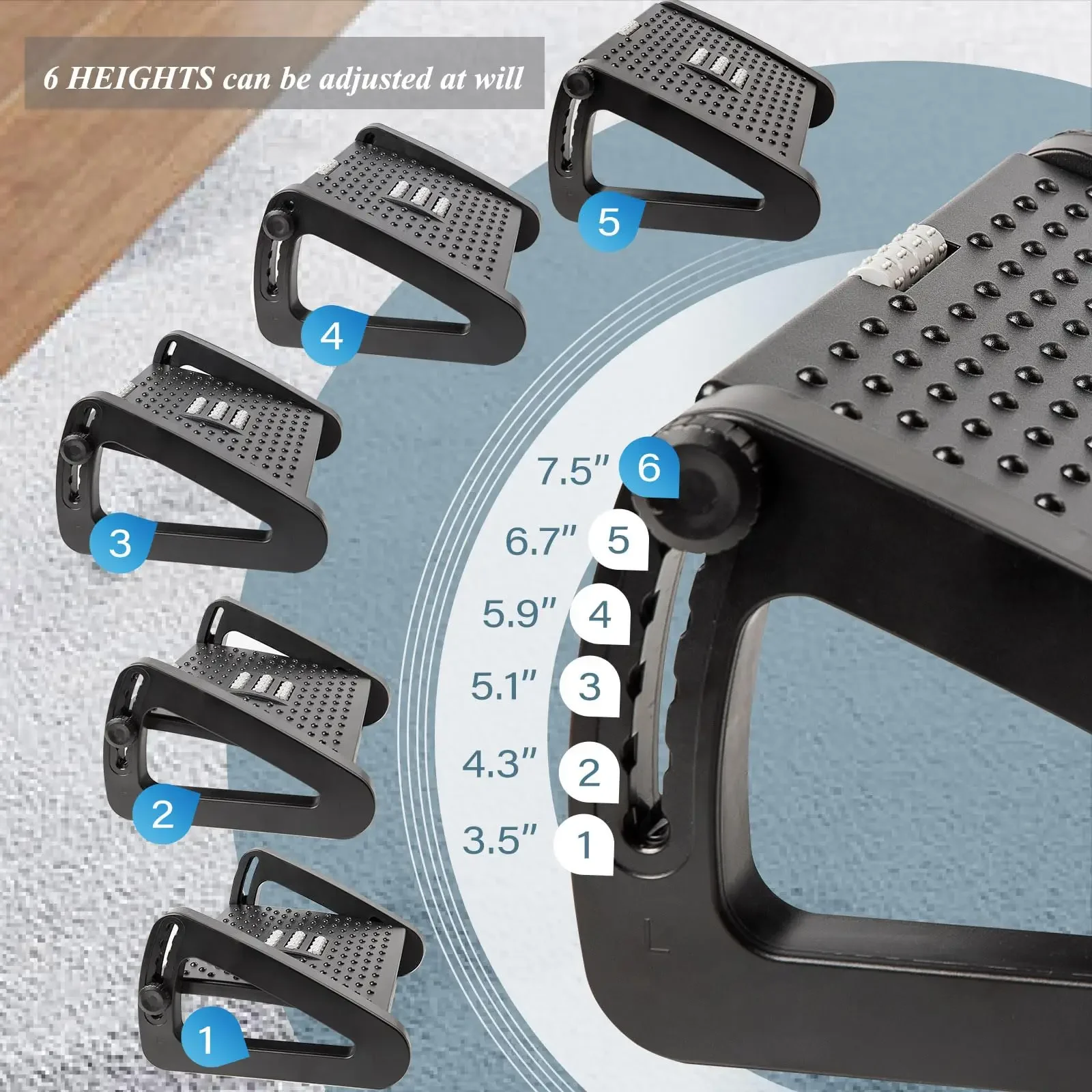 Adjustable Desk-Side Footrest  - Home Improvement Retail 评论和价格
